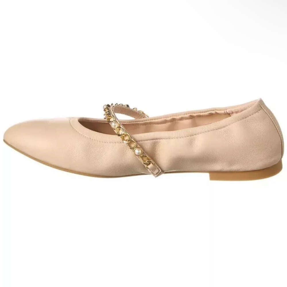 Stuart Weitzman Beige Mary Jane Flats